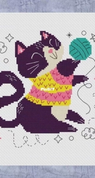 A Cat With A Ball - Котик с клубочком» by Irina Vorobinskaya
