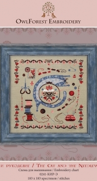 OwlForest Embroidery 0189-КИЦ - The Cat and the Needlework PCS + XSD