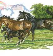 Eva Rosenstand ER 12 473 Horses with foal