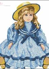 Vervaco 45.604 Doll in Blue Dress pcs