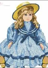 Vervaco 45.604 Doll in Blue Dress pcs