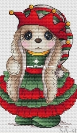 SA-Stitch - Bunny Christmas Elf by Svetlana Sichkar