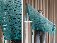 Durable Yarn - Bottom up Flower Shawl - Free