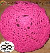 Jewels Forever Hooked Designs - Be My Valentine Slouchy Hat