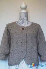 Aran Garter Stitch Cardigan by Audrey Wilson