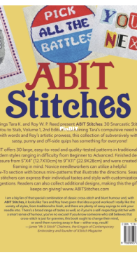ABIT Stitches - Volume 1 2nd Edition - 30 Snarcastic Stitches for you to Stab  - Tara K. Reed and Roy W. P. Reed -  2022