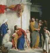 Christian Cross Stitch - Christ with Children - Free
