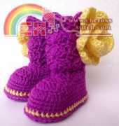 Rapunzel Crochet Baby Boots Pattern by Beauty Crochet Pattern