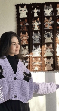 Autumn Olive Crochet - Autumn Olivia Ward - Cats Out of the Bag Cardigan