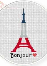 Daily Cross Stitch - Bonjour