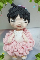 Amigurumi Doll in Pink Dress