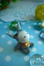 Clay donkey looking sky