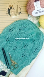 Spring hat with leaves