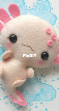Little Things To Share - Ana Alvarez - Amby the Axolotl felt plush