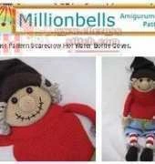 Millionbells - Marjan Schepers - Scarecrow Hot Water Bottle Cover