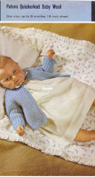 Patons – Baby Cardigan Pattern 9325