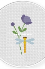 Daily Cross Stitch - Dragonfly And Flora