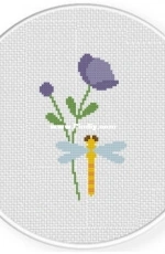 Daily Cross Stitch - Dragonfly And Flora