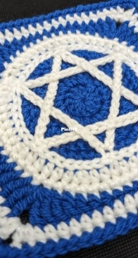 Woman Walking a Wire - Christine Anne Melvin - Seal of Solomon Granny Square  - Free