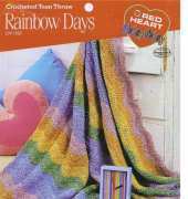 Coats and Clark Red Heart LW1365 Crocheted Teen Throw - Rainbow Days