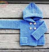 Newborn Knots- Amanda Chapman- 16 Hooded Baby Sweater Coat