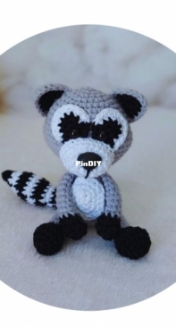 Mimos em Crochê - Rosi Barros - Amigurumi Baby Raccoon - Guaxinim Amigurumi Baby - Portuguese