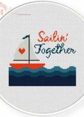 Daily Cross Stitch - Sailin Together