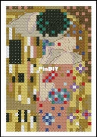 Cross Stitch Obsession - The Kiss by Gustav Klimt XSD