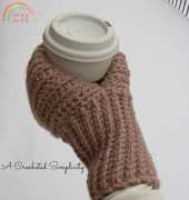 A Crocheted Simplicity - Jennifer Pionk - Knot Knit Coffee and Drink Mitt - Free
