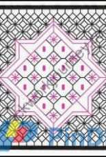 Elizabeth Almond FR0013 Star Night -Blackwork Pattern- Free