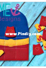 E and Me Designs - ITH Super Hero Tic Tac Toe Game