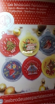 Les Brodeuses Parisiennes LBP - 6 boules de Noel en papier XSD + PCS