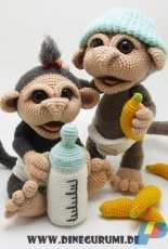Dinegurumi - Sandra Haupt - Baby Monkey - Baby Affen - German