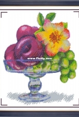 Dina Stitch - Apple and Flowers 2 - Free