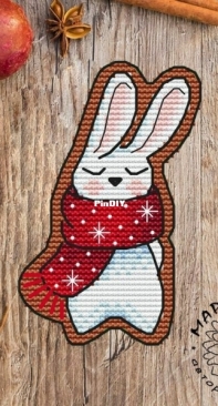Margaritka Stitch - Gingerbread Bunny Ornament by Margarita Shelikhova