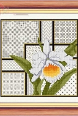 Needlecrafts: Cattleya Orchid and Blackwork