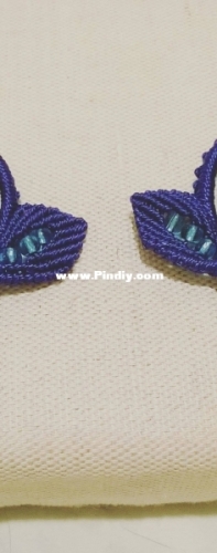 macrame earrings blu