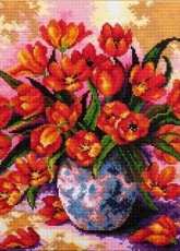 Almaznaja Zhivopis AZH-318 Tulips in a Vase