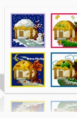 Seasonal houses from chinese magazine