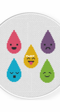Daily Cross Stitch - Cute Droplets