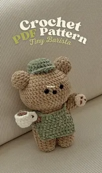 Lau Crochet Studio - Laura Gjorgievska - Tiny Bear Barista