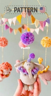 Mobile with Circus Animals - Janni Skau - English