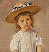 Artecy Cross Stitch - Child in a Straw Hat