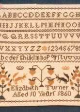 Handwork Samplers - The Elizabeth Turner 1860 sampler