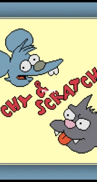 Cross Stitch Quest - The Simpsons - Itchy and Scratchy - Free