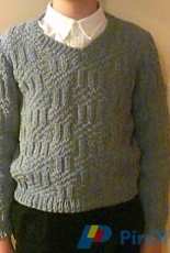 Easy Rib & Seed Stitch Boys Cotton Pullover by Reah Janise Kauffman-Free