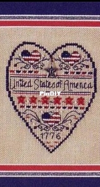 The Sweetheart Tree - Patriotic Heart by Sandra Cox Vanosdall