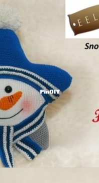 Eelzuhtjuhs Crochet and More - Eelz - Ilse Hoekstra - Snowman star pillow - Stern- Kissen Schneemann - German