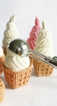 Haakwerk van Fransje - Soft Ice Cream in a Cup - Softijsje in Bekertje - Dutch