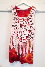 Spider Mambo Designs - Laurie Kahn - Creepy Skull Circle Lace Crop Top